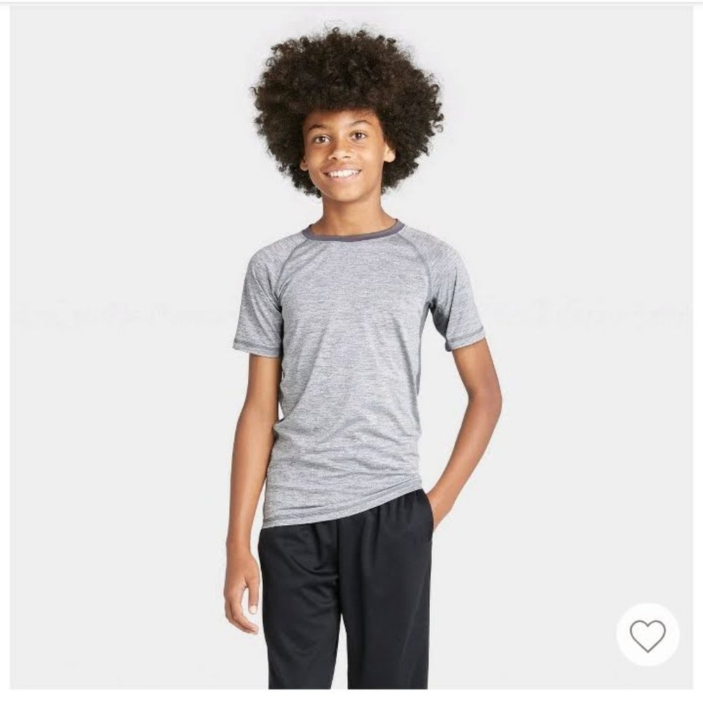 Boys' Fitted Performance T-Shirt Gray